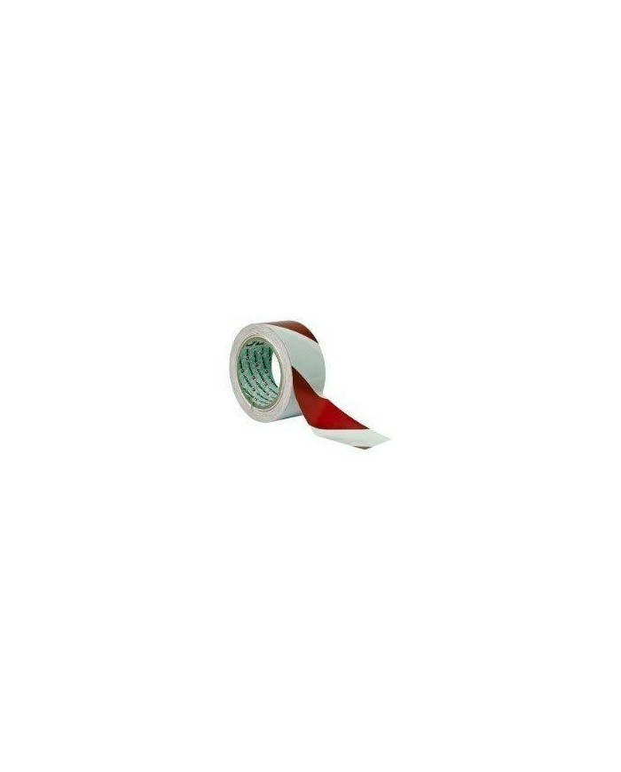 CINTA SEÑAL.ADHE BLANCA/ROJA 50MMX33MTS.