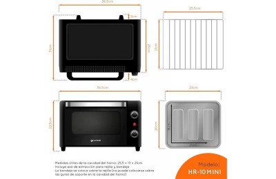 HORNO TOSTADOR 800W. 10LTS. GRUNKEL