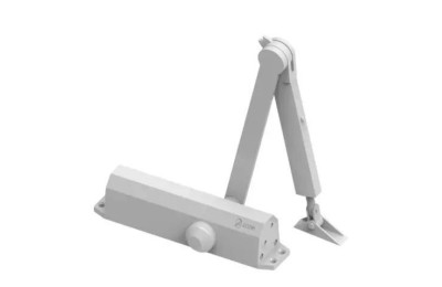 CIERRAPUERTAS DORCAS DC2-H-202 CON RETENEDOR BLANCO (HOJA 110CM-85 KG).