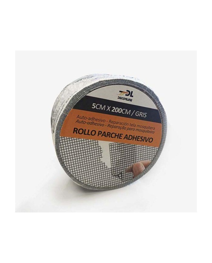 PARCHE MOSQUITERA GRIS ADHESIVO (ROLLO 5X200CMS.)