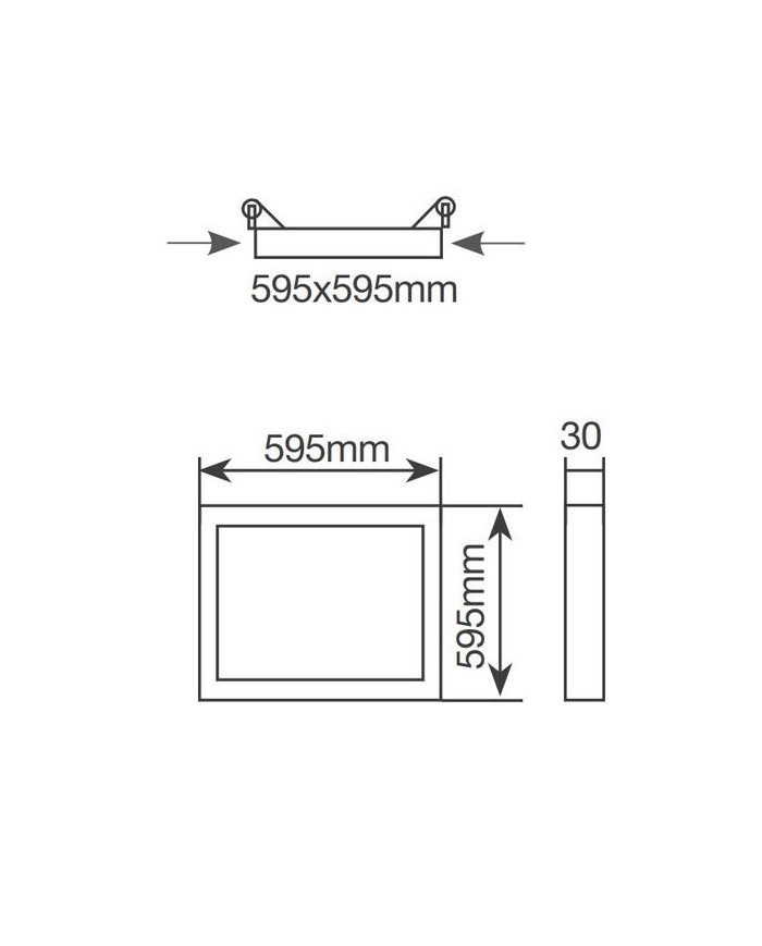 LED PANEL GSC EMPOTRAR 40W. 59'5X59'5CMS.6000K BLANCO