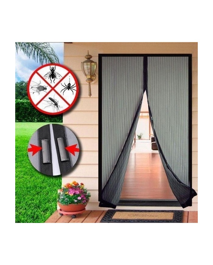 MOSQUITERA IMAN PARA PUERTA FREIXER GRIS 120X230CMS.