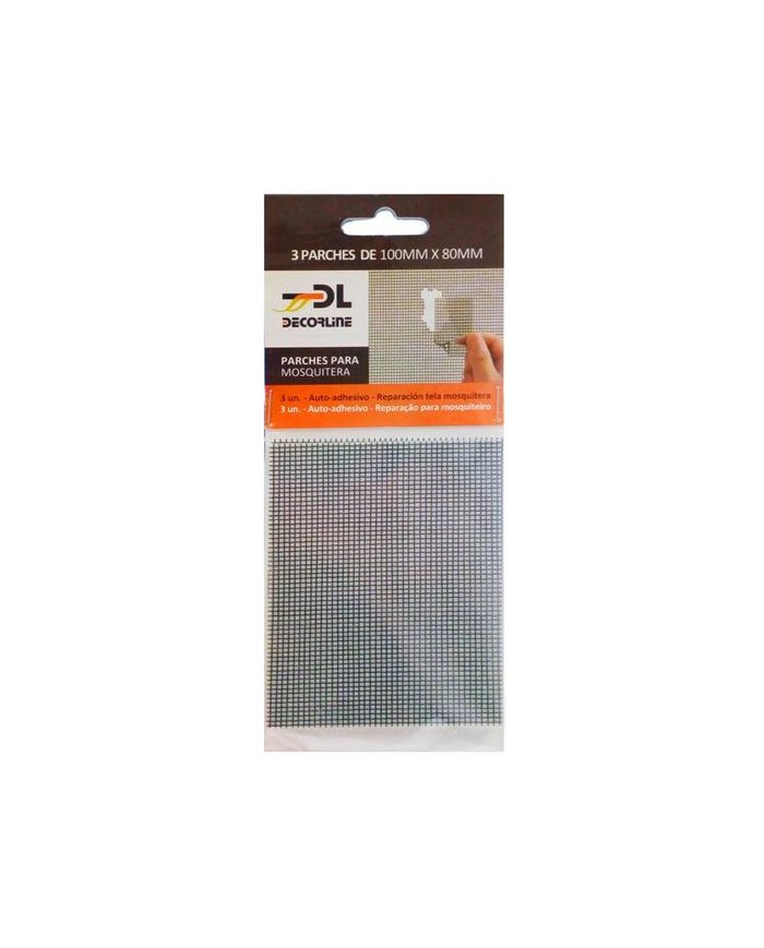 PARCHE MOSQUITERA GRIS ADHESIVO 8X10CMS.(KIT 3 UDS.)