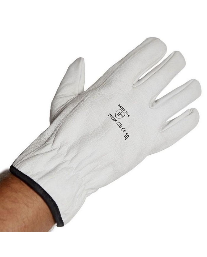 GUANTES PIEL GRIS T- 8 GUMHA 12UDS.
