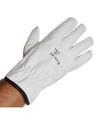 GUANTES PIEL GRIS T- 8 GUMHA 12UDS.