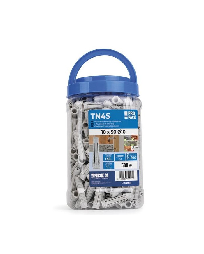 TACO NYLON INDEX TN4S 10X50 MM. (BOTE 300 TACOS)