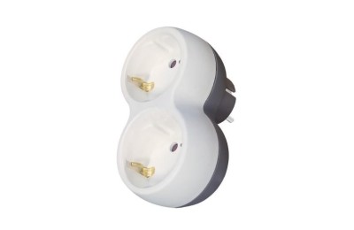 LADRON 2 ENCHUFES SIN INTERRUPTOR GSC