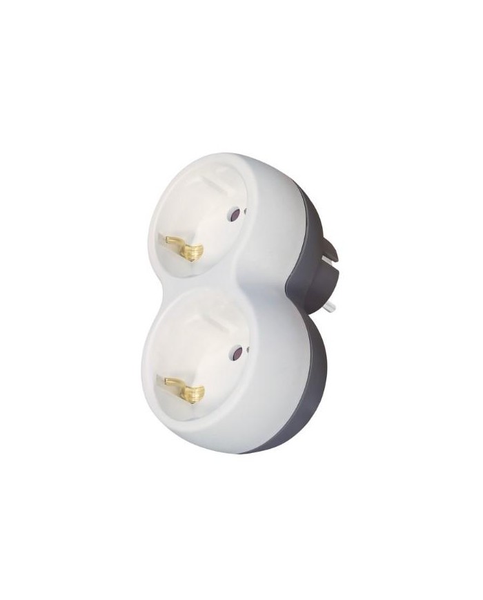 LADRON 2 ENCHUFES SIN INTERRUPTOR GSC