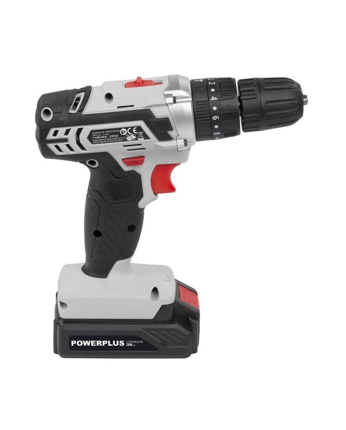 TALADRO PERCUTOR POWERPLUS 20V 1BAT 2Ah POWC1080