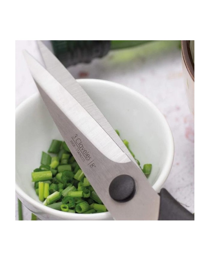 TIJERA COCINA 8 D MANCO ERGONOMICO 3 CLAVELES
