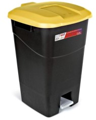 CONTENEDOR TAYG NEGRO/AMARILLO CON PEDAL 60LTS.