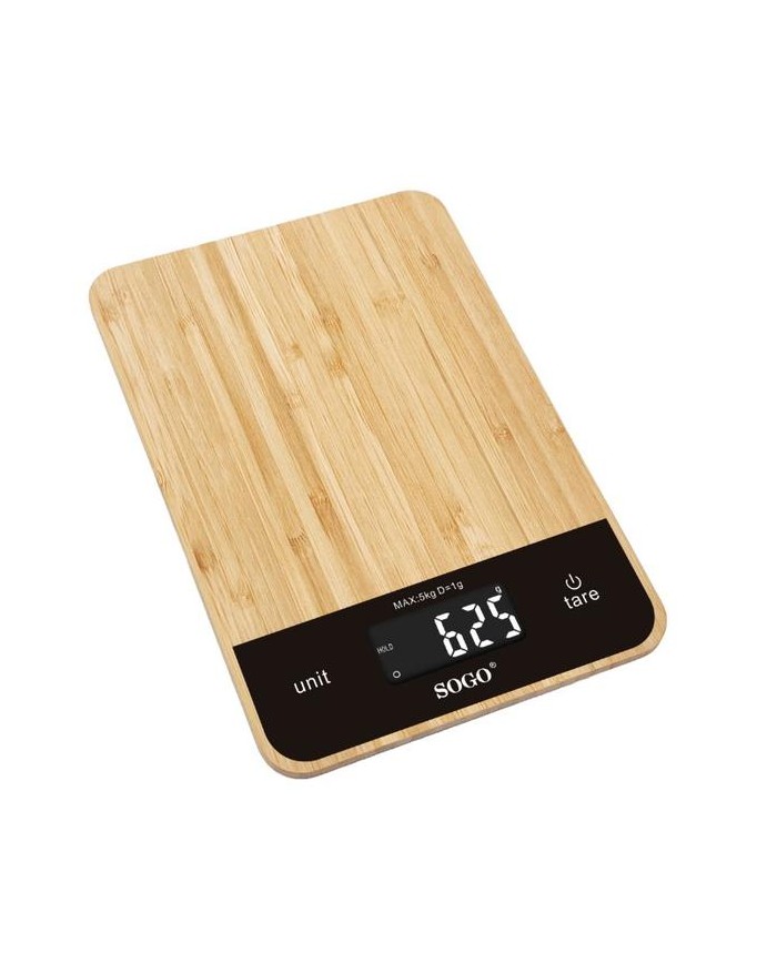 BASCULA COCINA SOGO BAMBU 5 KGS.