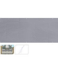 CUBRE BALCON AMBIANCE GRIS 46X445 CM.