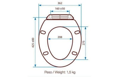 TAPA INODORO PLASTICO MIRTAK ATENAS SOFT CLOSE