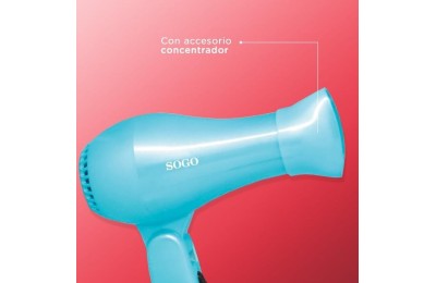 SECADOR DE PELO DE VIAJE SOGO  800 W. AZUL