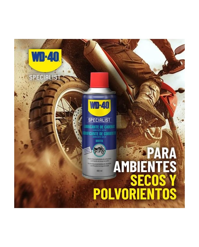 LUBRICANTE SPECIALIST MOTO CADENAS WD40 400 ML.