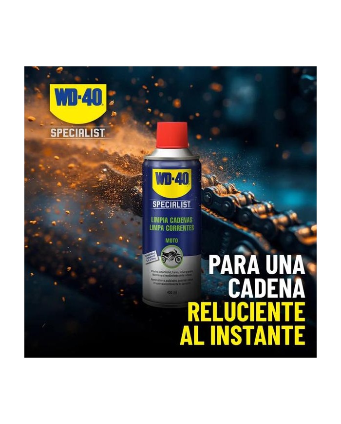LIMPIA CADENAS SPECIALIST MOTO 400ML. WD40