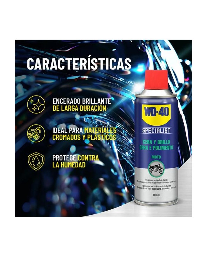 BRILLO CERA WD40 SPECIALIST MOTO 400 ML.
