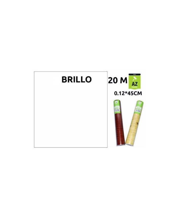 PLASTICO FORRATODO ADH. BLANCO BRILLO 45CMS.R/20 MTS.