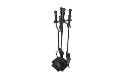 JUEGO CHIMENEA FORJADO NEGRO (4PZS.)IMOR