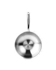 WOK INOX IBILI TRIPLY NATURAL 30 CMS.