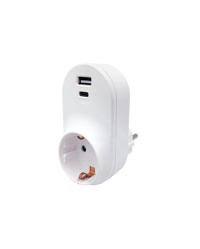 ADAPTADOR 1 ENCHUFE 1 USB C + A GSC