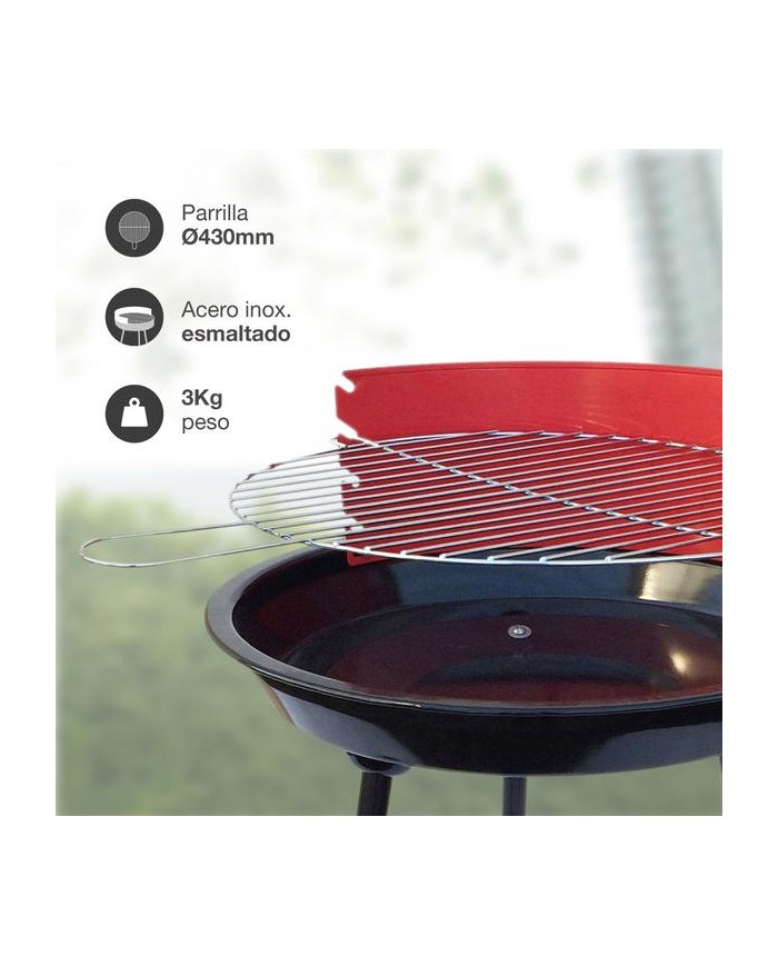 BARBACOA GSC REDONDA ACERO INOXIDABLE 46X71CMS