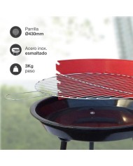 BARBACOA GSC REDONDA ACERO INOXIDABLE 46X71CMS