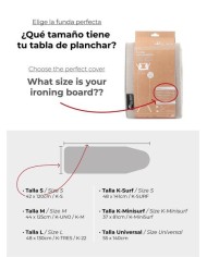 FUNDA MESA PLANCHA 140X55 CMS. COTO-ROJO ROLSER