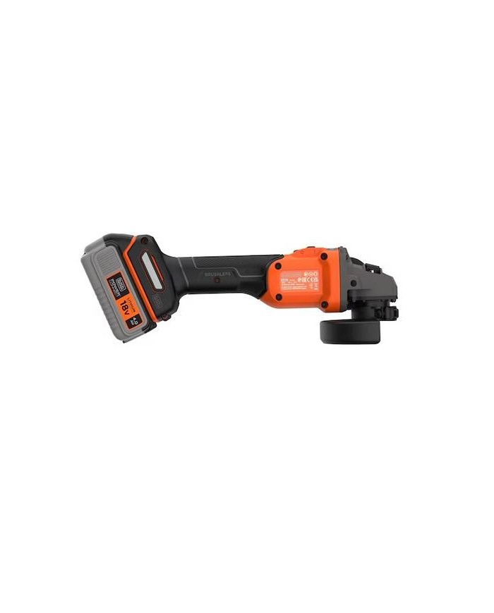 AMOLADORA 115MM. 18V. BATERIA+CARGADOR 4AH. B&D