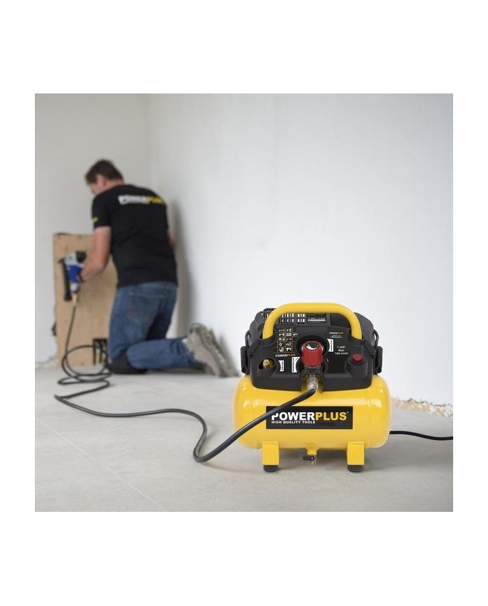 COMPRESOR 1100W.  6L. SIN ACEITE POWERPLUS
