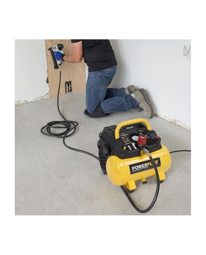 COMPRESOR 1100W.  6L. SIN ACEITE POWERPLUS