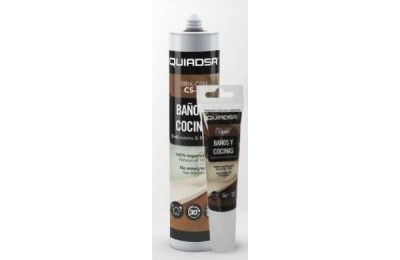 SILICONA ACIDA BAÑO/COCINA 280ML. TRANSLUCIDA QUIADSA