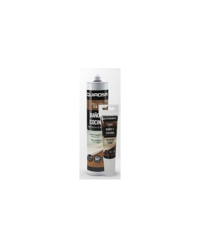 SILICONA ACIDA BAÑO/COCINA 280ML. TRANSLUCIDA QUIADSA
