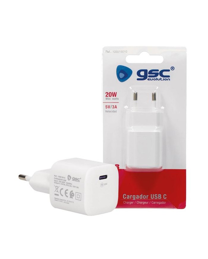 CARGADOR GSC 240V. A USB TIPO C