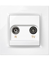 TOMA RADIO/TV FINAL EMPOTRAR SIMON 10 BLANCO 8'4X8'4X4'5 CMS.