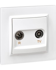 TOMA RADIO/TV FINAL EMPOTRAR SIMON 10 BLANCO 8'4X8'4X4'5 CMS.