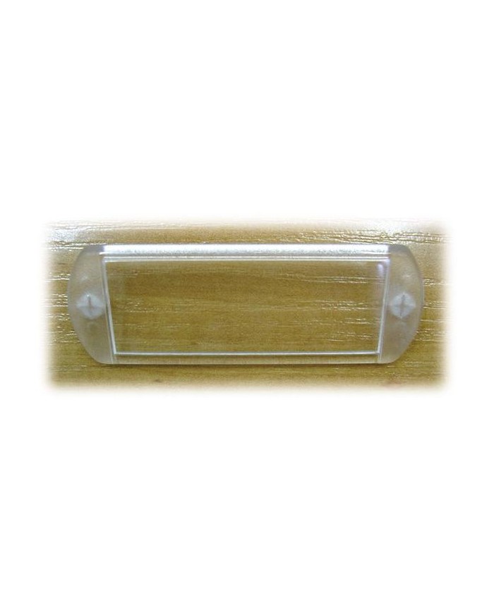CONJUNTO TARJETERO TRANSPARENTE 65x25 MM. (10 UNIDADES)