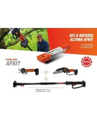 KIT PODA ALTUNA TIJERA+MOTOSIERRA Y PERTIGA 2BATERIAS 21V-2AH