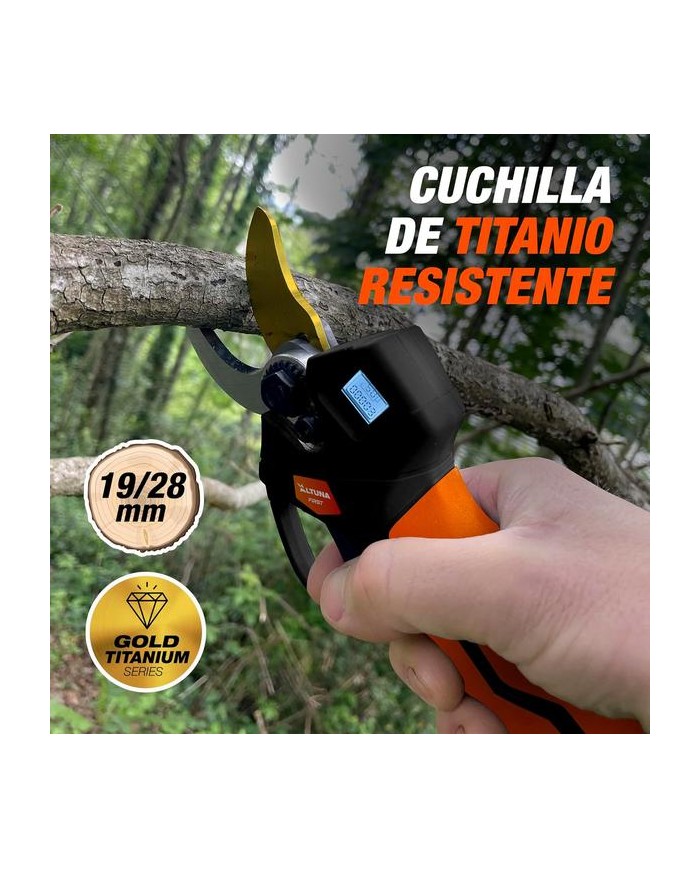 KIT PODA ALTUNA TIJERA+MOTOSIERRA Y PERTIGA 2BATERIAS 21V-2AH