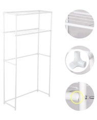 ESTANTERIA BAÑO 7H 2 BALDAS BLANCA 68X27'8X134CMS.
