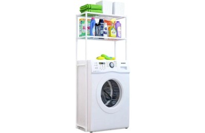 ESTANTERIA BAÑO 7H 2 BALDAS BLANCA 68X27'8X134CMS.