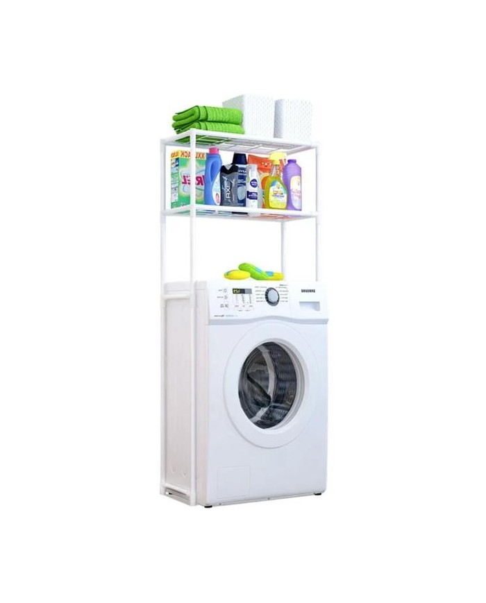 ESTANTERIA BAÑO 7H 2 BALDAS BLANCA 68X27'8X134CMS.