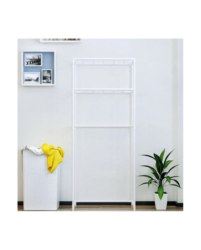 ESTANTERIA BAÑO 7H 2 BALDAS BLANCA 68X27'8X134CMS.