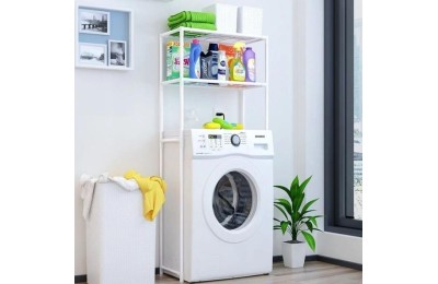 ESTANTERIA BAÑO 7H 2 BALDAS BLANCA 68X27'8X134CMS.